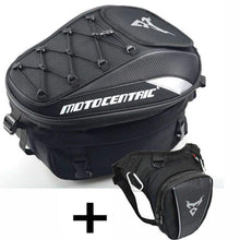 Carregar imagem no visualizador da galeria, Mochila Impermeável para Banco Traseiro de Motocicleta + Bolsa Tática de Perna Grátis