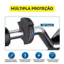 Carregar imagem no visualizador da galeria, Carregador USB Impermeável Moto - Acellerando
